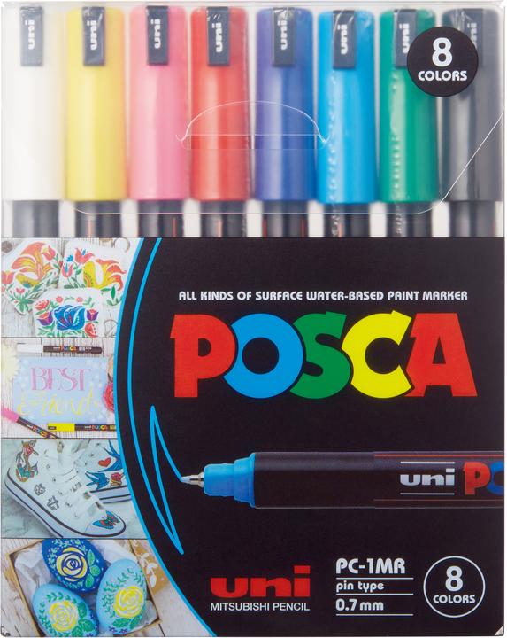 Produktbild Posca Marker PC-1MR Fineliner (Mehrfarbig, 0.70 mm, 8 x)