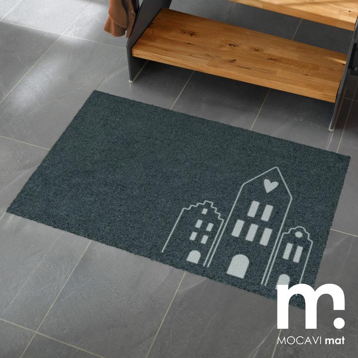 Actual product image Mocavi Scandi houses doormat 45x70 cm washable anthracite (45 x 70 cm)