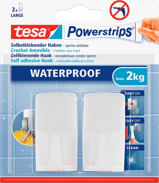 tesa Powerstrips Waterproof Haken WAVE