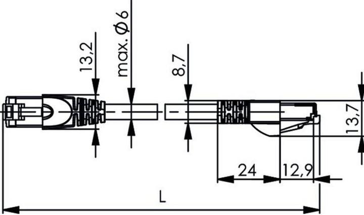 Actual product image Telegärtner Telegartner MP8 FS 600 (S/FTP, CAT6a, 0.50 m)