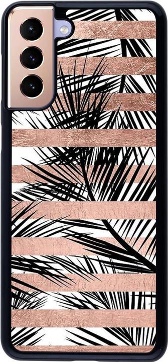 Actual product image PhoneLook Coque Palm trees gold stripes (Samsung Galaxy S21+ 5G)