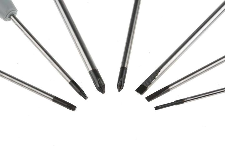 Produktbild Bahco Satz Schraubendreher für Schlitz-, Phillips- und TORX - Schrauben mit Präzisionsgriff - 7-teilig (Schlitz)