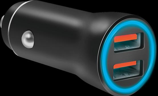 Immagine prodotto LogiLink Alimentatore USB per auto, 2x USB-A, 10,5 W, nero
