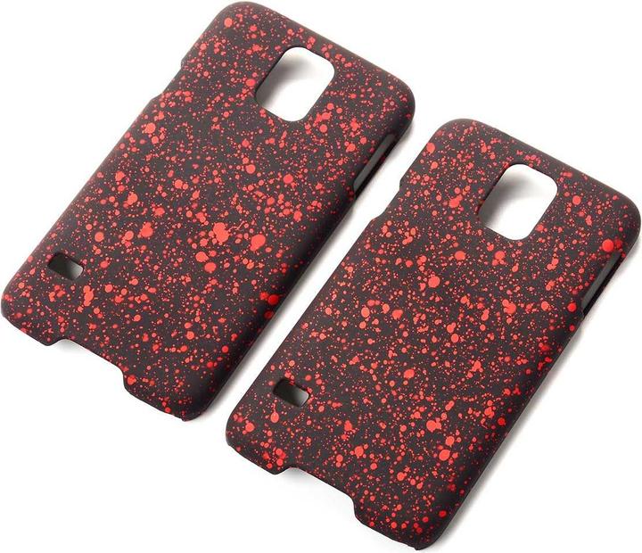 Produktbild König Design Handy Hülle Schutz Case Bumper für Samsung Galaxy S5 / S5 Neo 3D Sterne Rot Neu (Samsung Galaxy S5, Samsung Galaxy S5 Neo)