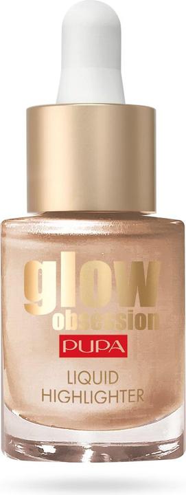 Pupa Milano Glow Obsession Liquid Highlighter Metallic Effect Moon Light (002, Highlighter)