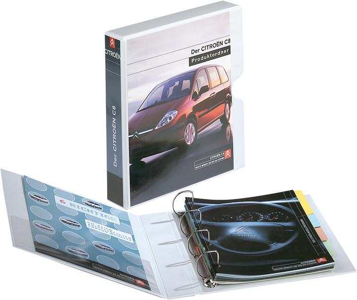 Actual product image Eichner Presentation slipcase+ring binder, A4, 4-ring mechanism, various spine widths (A4, 60 mm, 1 Piece)