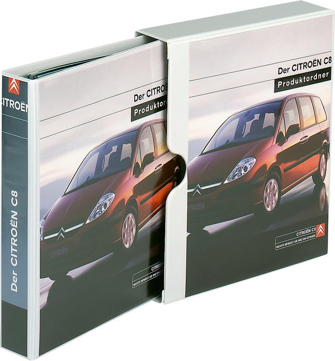 Eichner Presentation slipcase+ring binder, A4, 4-ring mechanism, various spine widths (A4, 80 mm, 1 Piece)