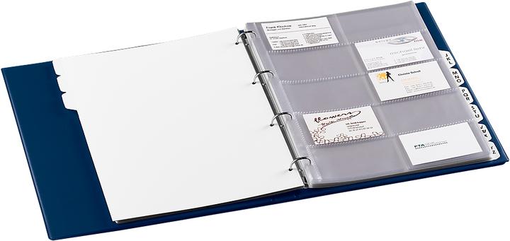 Produktbild Eichner Visitenkarten-Ringbuch Blue, für 400 Visitenkarten, 4 Ring-Mechanik (A4)