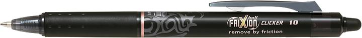 Actual product image Pilot Rollerball FRIXION Clicker, lead diameter 1 mm, line width 0.6 mm, various colors. Colors, 12 pcs... (Black, 12 x)