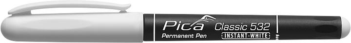 Produktbild Pica Permanent Marker Classic 532, weiss, Rundspitze 1-2 mm, wasserfest, geruchsarm, 10 Stück (Weiss, 2 mm, 10 x)