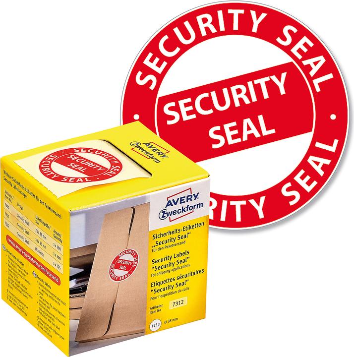 Actual product image Avery Security labels Security Seal, tamper-proof, 125 pieces, round