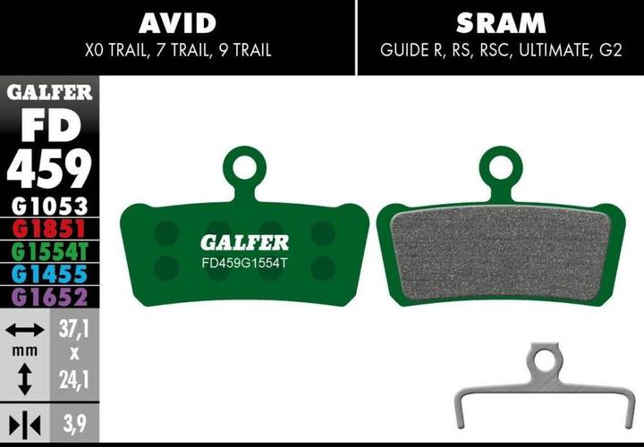 Galfer Bike Pro Bremsbeläge (Avid, SRAM, Organisch (Resin))