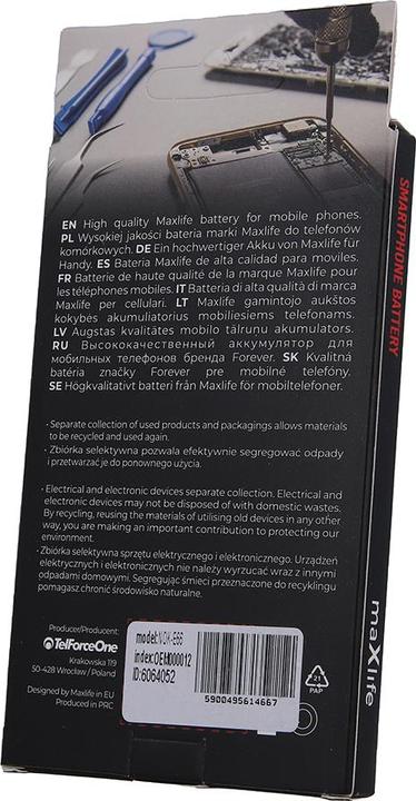 Immagine prodotto Maxlife batteria per Nokia E66 / E75 / C5 / 3120 / BL-4U 1000mAh