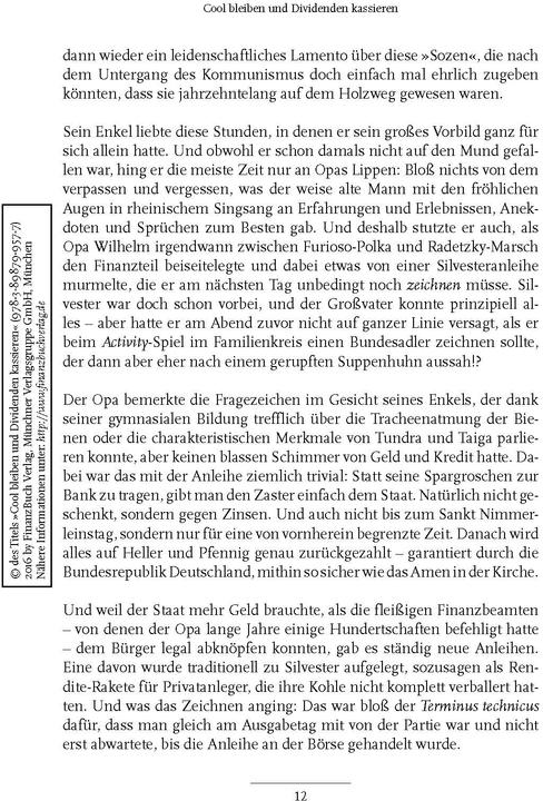 Produktbild Cool bleiben und Dividenden kassieren (Deutsch, Werner H. Heussinger, 2017)