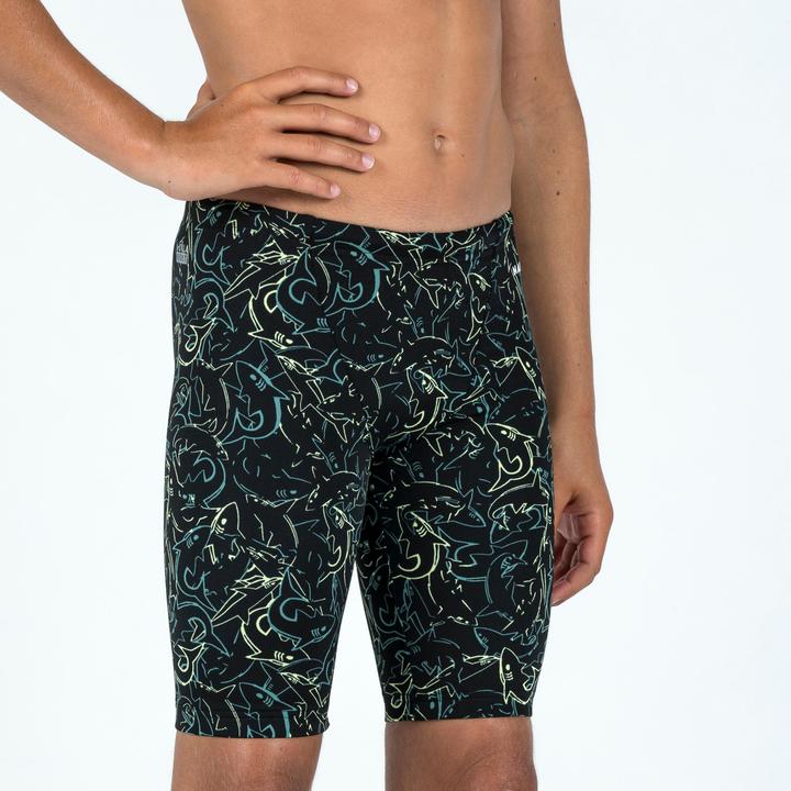 Image du produit Nabaiji Boy's Swimming Jammer-Fitib shark Black Yellow (164)
