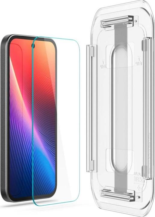 Immagine prodotto Spigen EZ Fit Gehärtetes Glas Clear Displayschutzfolie mit Einbaurahmen Google Pixel 9a (2 Pezzo/i, Google Pixel 9a)