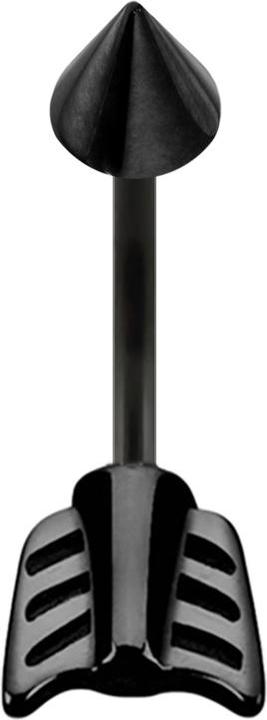 Produktbild Star Piercing Micro Banane schwarz mit Cone und Pfeil (Chirurgenstahl 316L, ohne Messing)