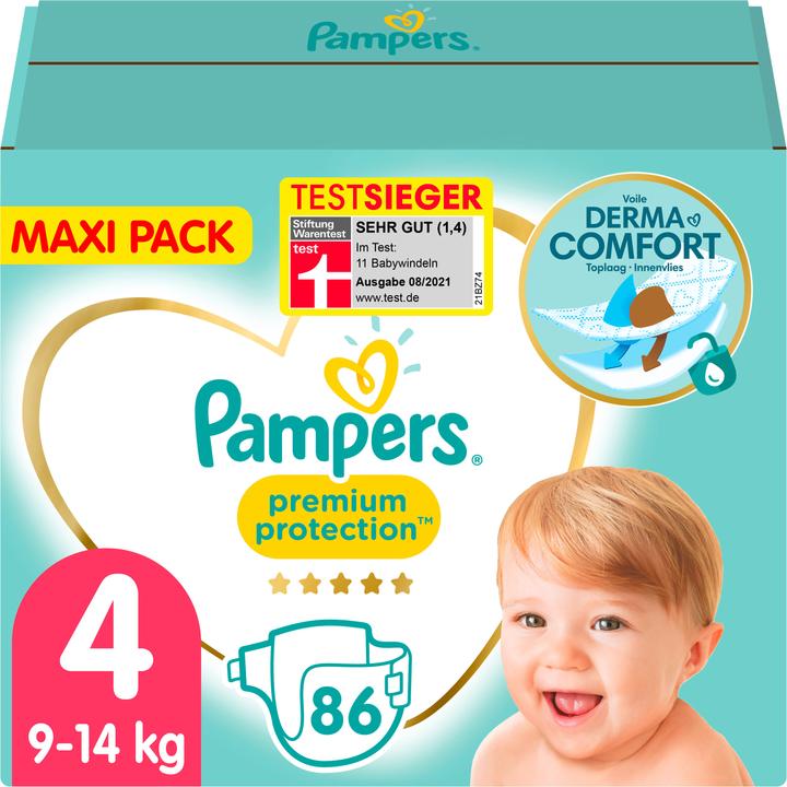 Produktbild Pampers Premium Protection (Gr. 4, Halbmonatsbox, 86 Stück)