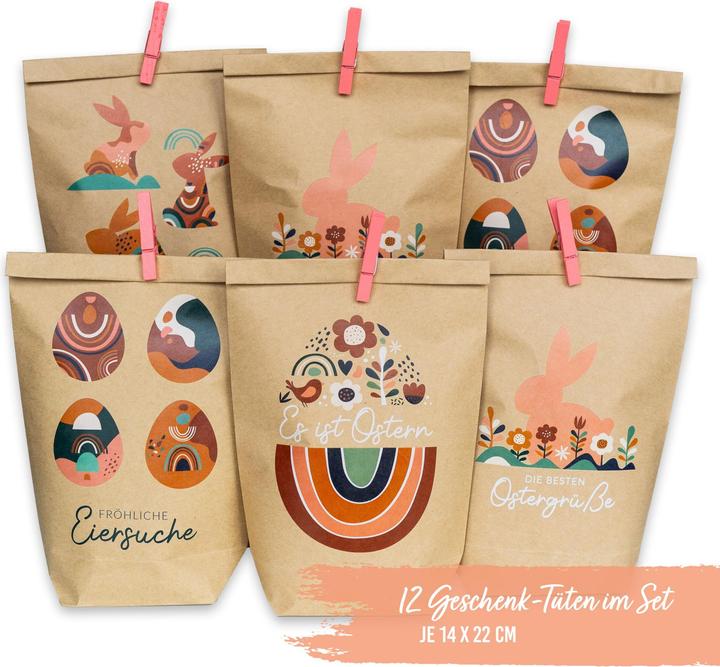 Papierdrachen Geschenktüten zu Ostern Set 6 (Geschenktüte, 6 x)