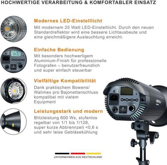 Actual product image Walimex pro Stager 600 HSS Studio Flash (600 W, Flash head)