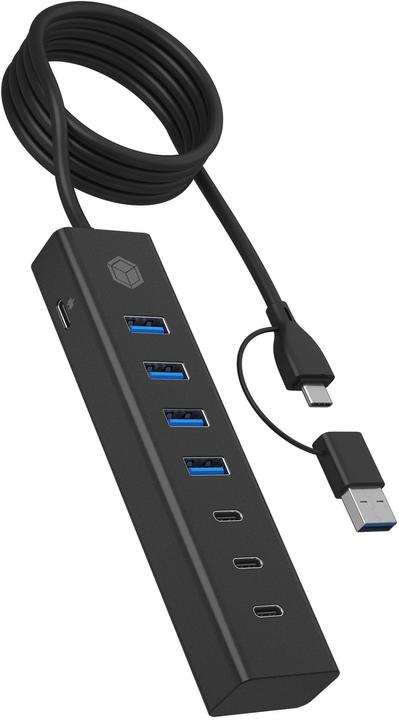Actual product image Icy Box IB-HUB1737-C3 (USB-C, 7 Ports)