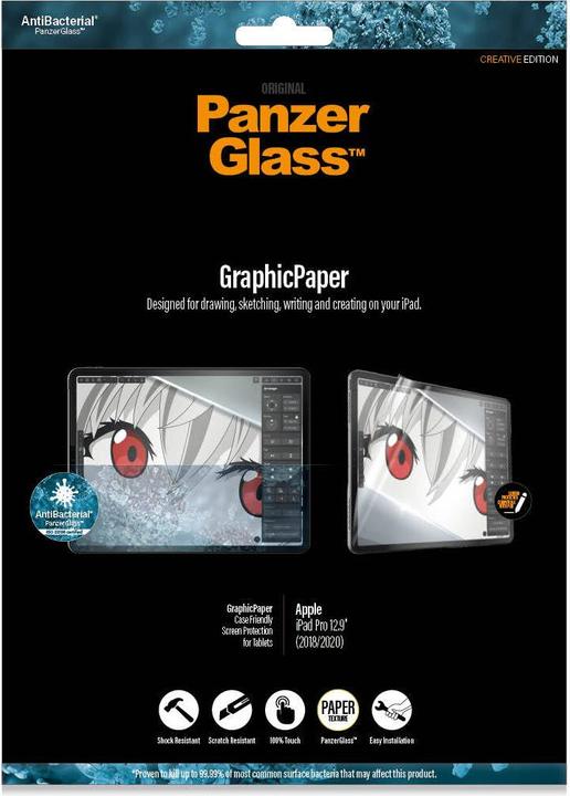 Immagine prodotto PanzerGlass Carta grafica (1 Pezzo/i, iPad Pro 12.9 2018 (3. Gen), iPad Pro 12.9 2020 (4. Gen), iPad Pro 12.9 2021 (5a generazione))
