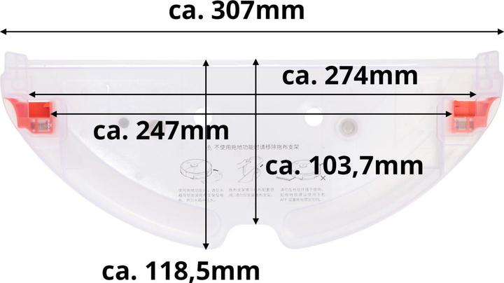 Produktbild AccuCell Ersatz-Wischtuchhalterung passend für S5 Max Roborock Saugroboter, Roborock S6 Max, Xiaomi Roborock