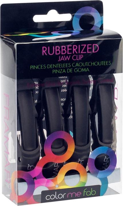 Image du produit Framar Pinces Gator à mâchoire caoutchoutée 4 pcs - Noir (4 pcs)