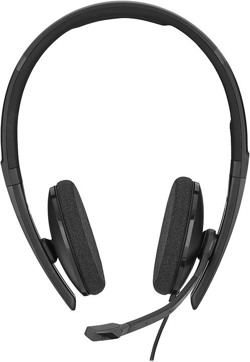Produktbild Sennheiser Headset Serie SC 160, binaural, grosse Ohrpolster, In-Line Call Control, schwarz (Kabelgebunden, USB-C)