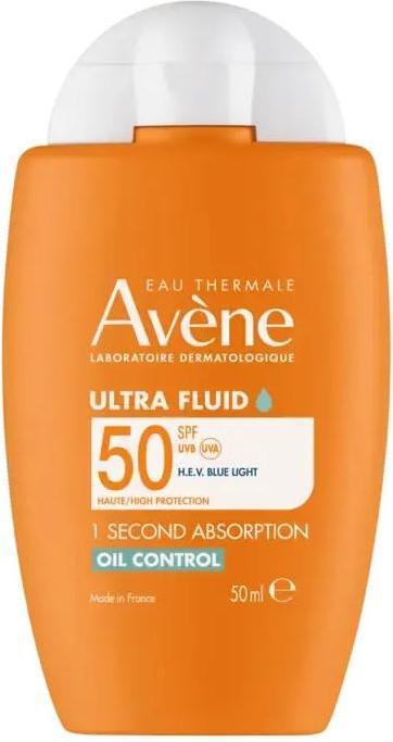 Actual product image Avène Avene SUN Ultra-Fluid Oil Control SPF50 (50 ml, Liquid shampoo)