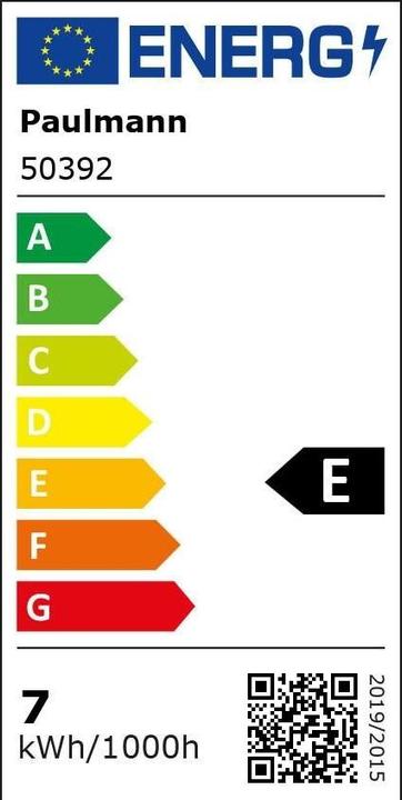 Energie-Label Paulmann Allgebrauchslampe Zigbee (E27, 7 W, 806 lm, 1 x, E)