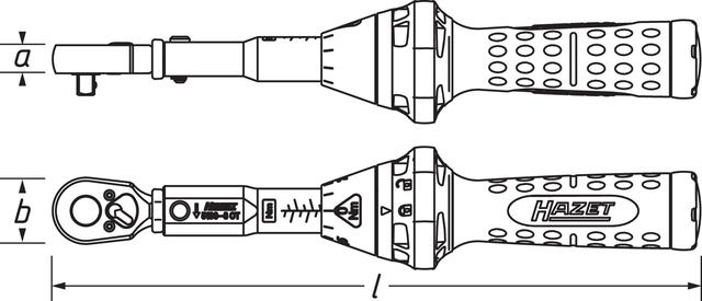 Actual product image HAZET Torque wrench (1/4", 2.50 Nm, 25 Nm)