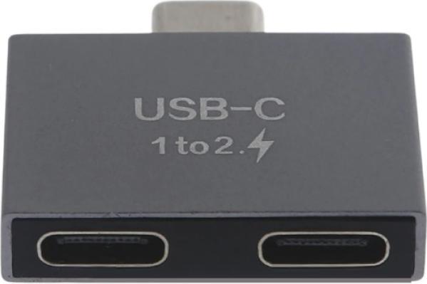 Productafbeelding PowerGuard USB-C naar dubbele USB-C Splitter Laadadapter (USB Type C, USB Type C)