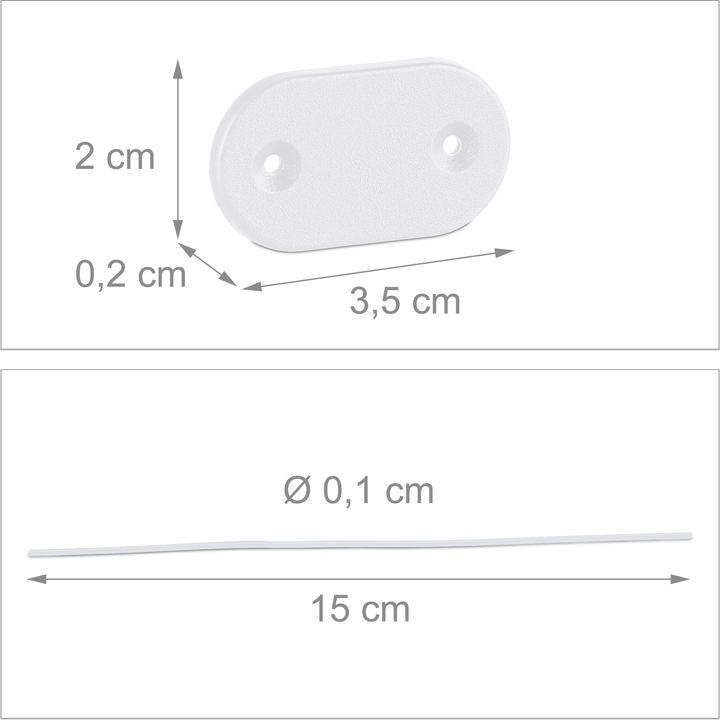 Immagine prodotto Relaxdays Attacco per schermo privacy da 52 pezzi (10 cm)