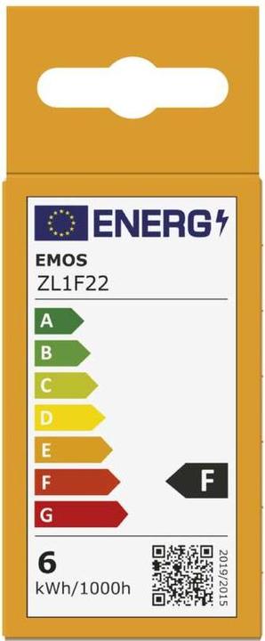 Energy Label Emos LED lamp Basic Mini Globe / E14 / 5.5 W (40 W) / 470 lm / Warm white (E14, 5.50 W, 470 lm, 1 x, F)