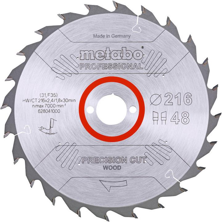 Actual product image Metabo Circular saw blade HW/CT 216x30, 48 WZ