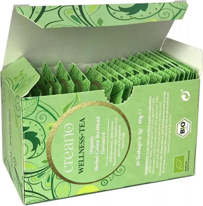 Produktbild Creano Tee Bio Teebeutel Wellness Tee Packung mit 20 Beutel No.15 (83 g)