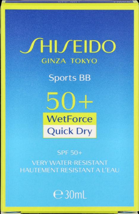 Actual product image Shiseido Sports BB (Sun cream face, SPF 50, 30 ml, 63 g)