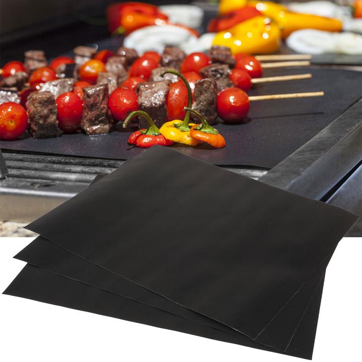 Image du produit Out of the blue Tapis de cuisson et de barbecue, réutilisable, lot de 3 (40 x 33 cm)