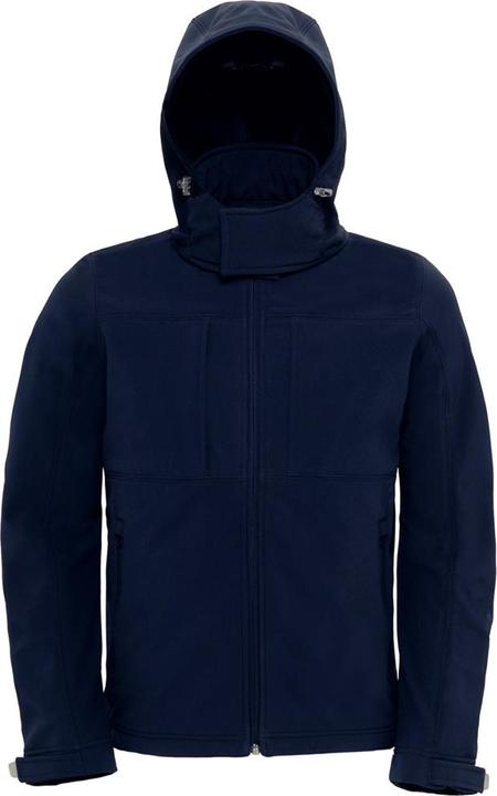 Produktbild B&C SoftshellJacke mit Kapuze FleeceInnenfutter atmungsaktiv wasserabweisend winddicht (L)