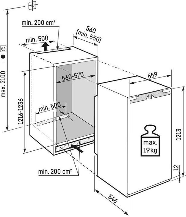 Immagine prodotto Liebherr Frigorifero integrato con BioFresh (173 l)
