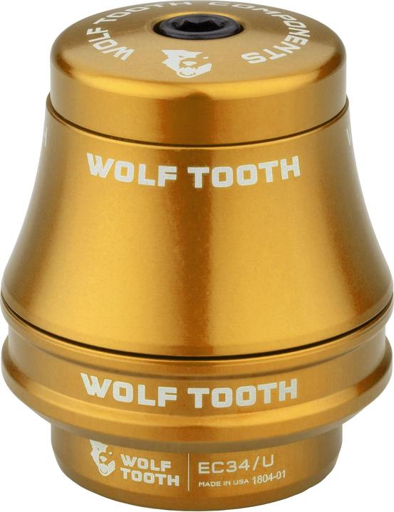 Actual product image Wolf Tooth Premium headset upper part, 1 1/8", EC34/28.6/H35, tall, gold