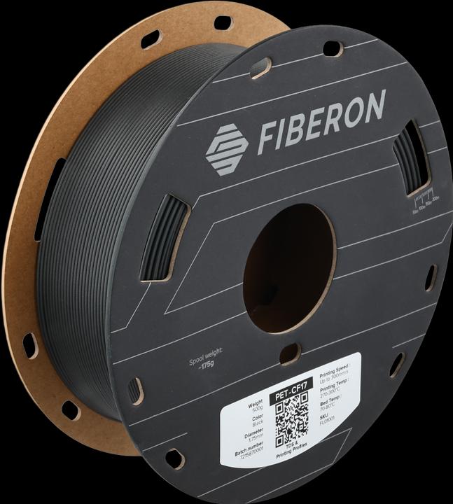 Polymaker Fiberon™ PET-CF17 (PET, 1.75 mm, 500 g, Zwart)