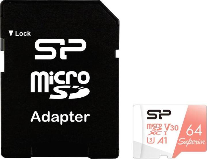 Immagine prodotto Silicon Power scheda di memoria Superior Micro SDXC 64GB UHS-I A3 V30 (64 GB, microSDXC, U3, UHS-I)