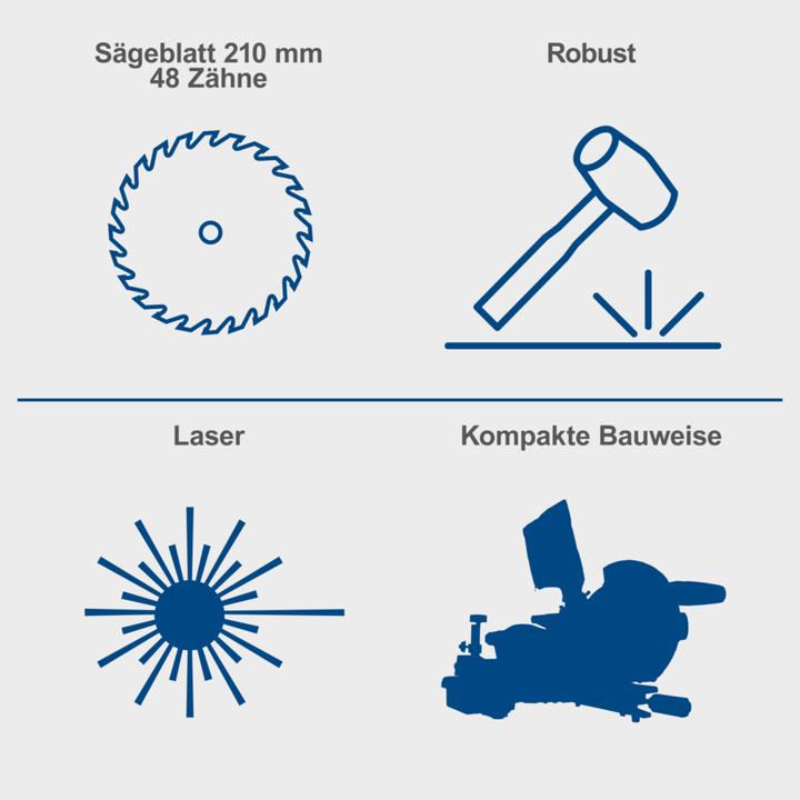 Produktbild Scheppach Kapp- und Gehrungssäge HM210L (DIY)