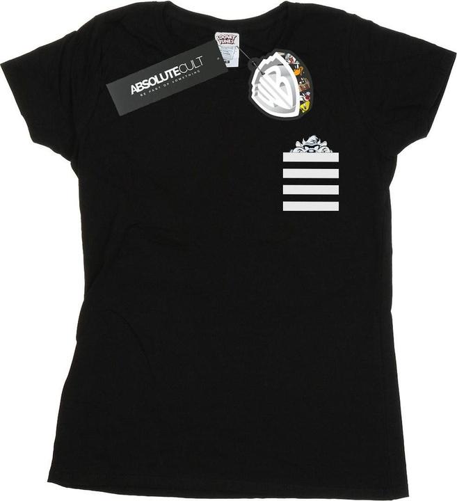 Looney Tunes Taz Stripes Faux Pocket TShirt (XL)