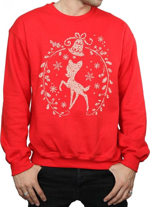 Actual product image Disney Mens Bambi Christmas Wreath Sweatshirt (3XL)