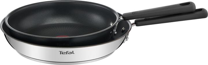 Actual product image Tefal OptiSpace - Pan set - 4-piece (kookpan 18 & 20 cm, koekenpan 24 & 28 cm) (24 cm, Pan set + pot set, Stainless steel)