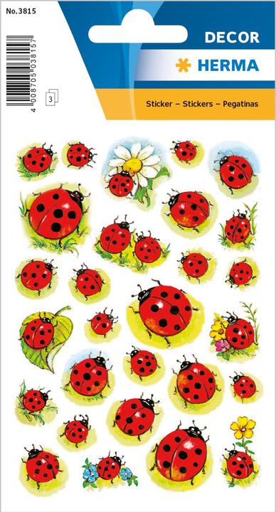 Actual product image HERMA Ladybird stickers