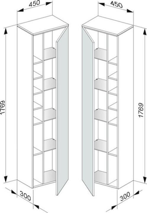 Produktbild Keuco Hochschrank EDITION 400 450x1769x300mm Ans re Ei cash